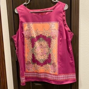 212 Collection- satin shell blouse